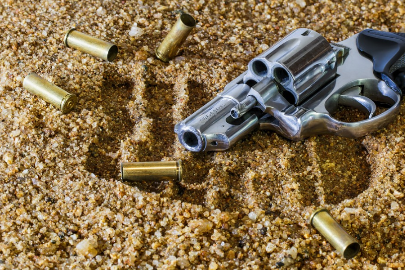 revolver and bullets